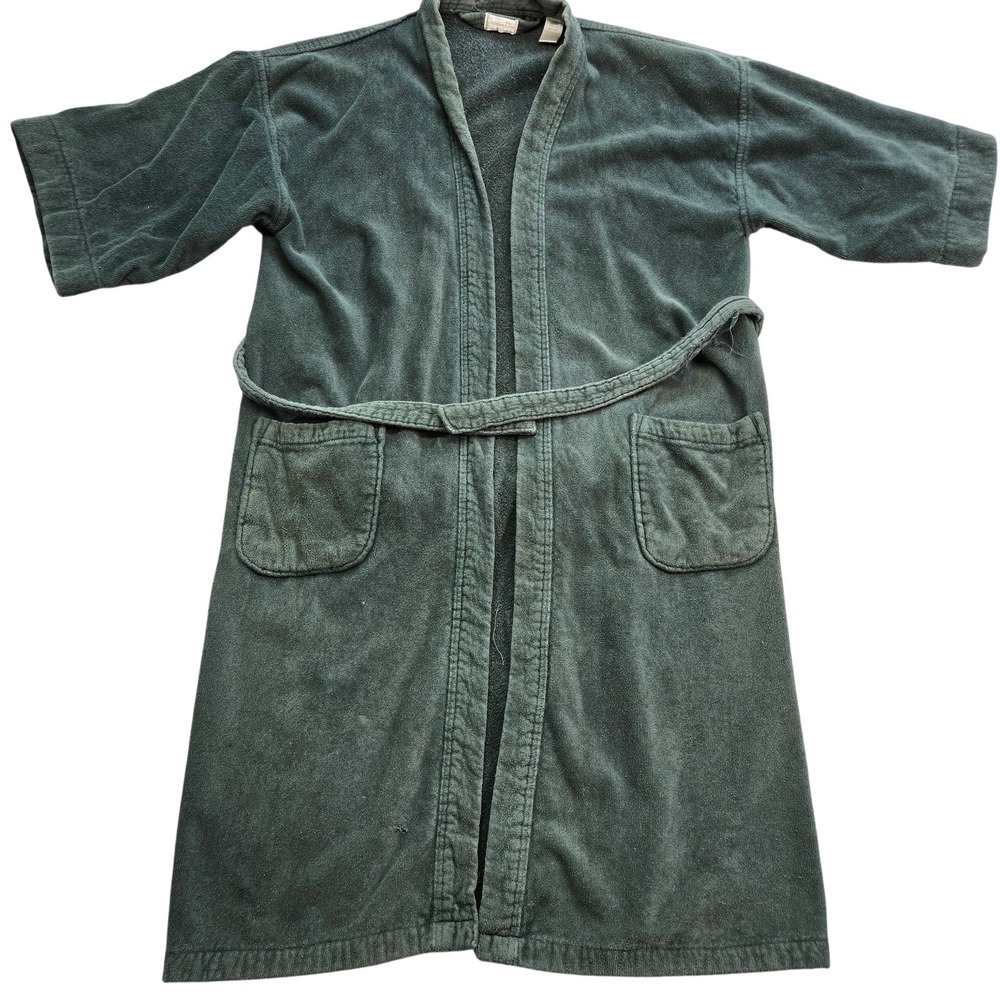 Christian Dior Robe Womens One Size Green Kimono Terry 100% Cotton France